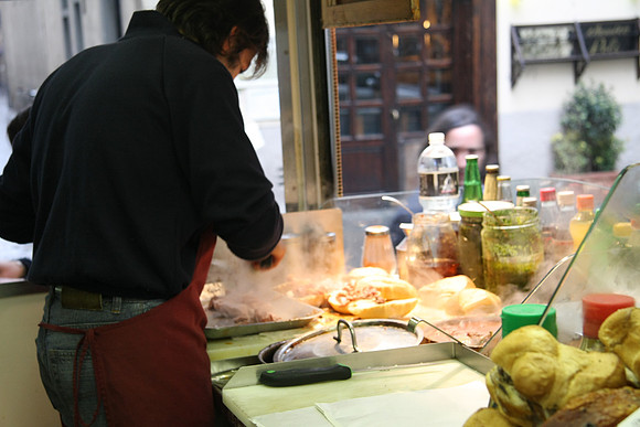Tripe cart in Piazza dei Cimatori