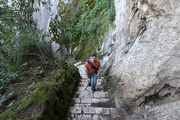 Coming back up from the observation point.