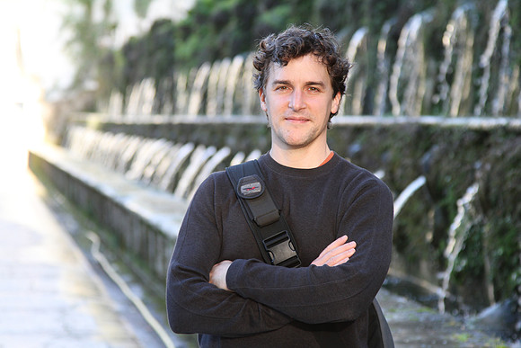 Marc in front of the Hundred Fountains.