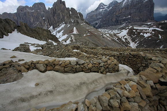 Would love to take the trench out to the entrance but it is filled with snow.
