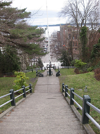Looking back to the lower town.