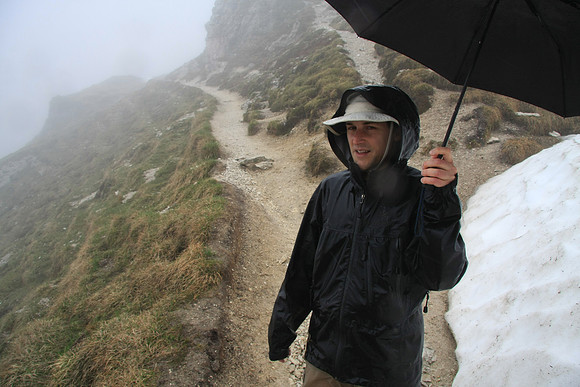 The trail that takes us home. We are throughly soaked but happy.