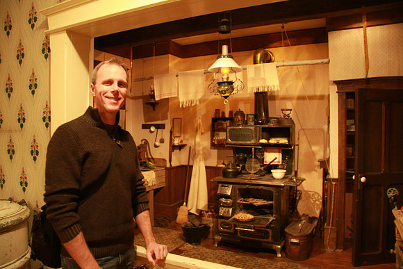 Mark in his new kitchen.
