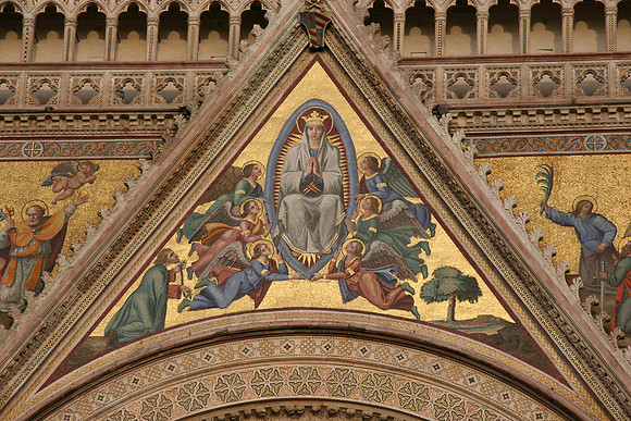 Facade detail -polychrome marble, sculptures and mosaic