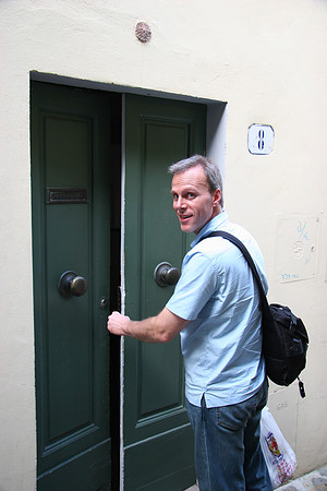 The front door at number 8