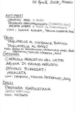 We were even provided a menu! Incredible meal. Incredible hosts.