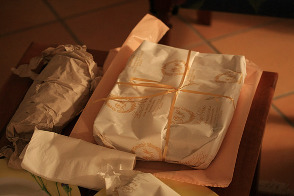 Take out from a local bar - eating back in the apartment