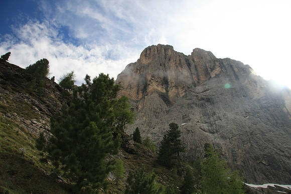 Gruppo Sassolungo - what we are circumnavigating.