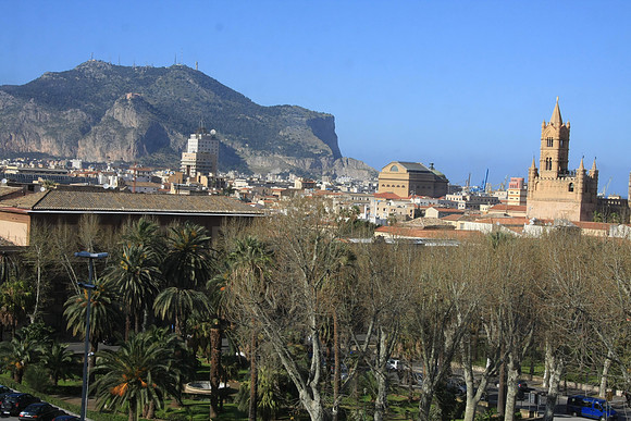 View from Palazzo Reale toward Monte Pellegrino - where we hiked previously