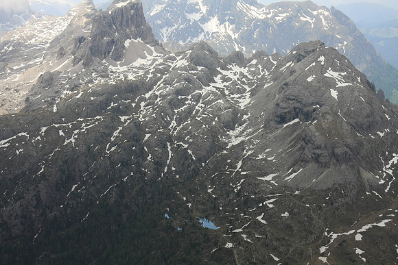 Close up of lake called Lago de Limedes. The trail we took several days earlier was #419.