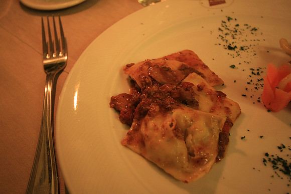 Ravioli with potato filling