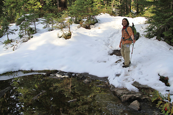 Crossing Nason Creek.