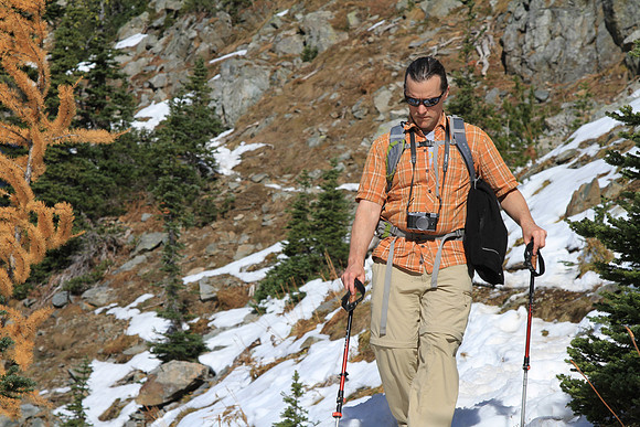 Making our way back down.