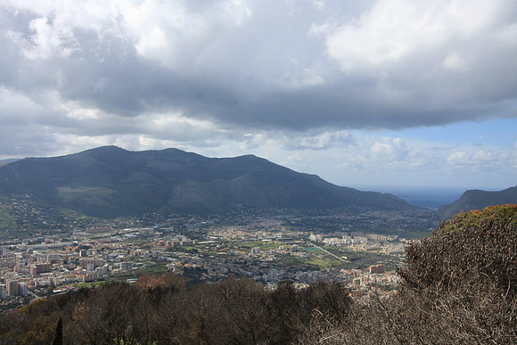 Looking west - over next town north of Palermo
