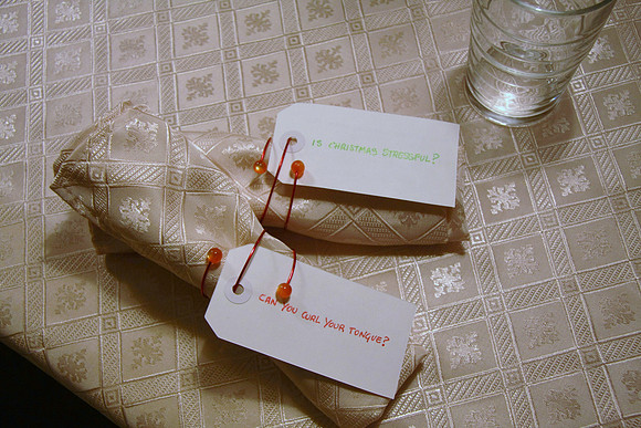 Christmas Eve place setting.