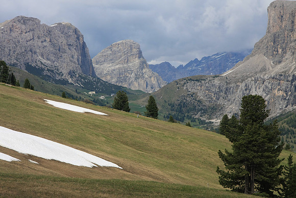 Ski slopes.