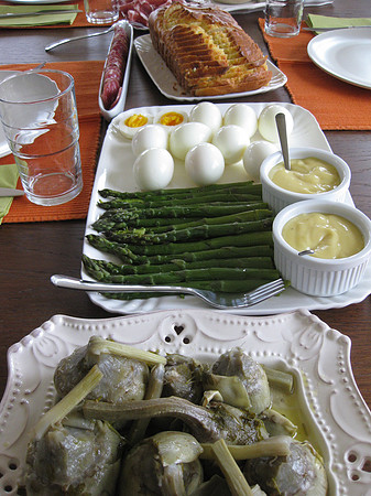 Easter spread at Federica and Nicola's place