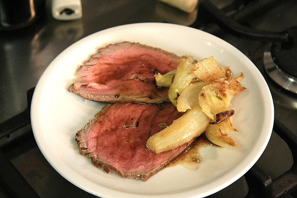"Roast Beef" all'italiana with Finocchi al Parmigiano
