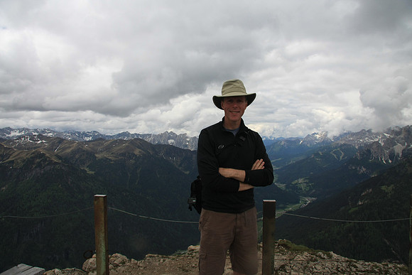 At the top of Col Rodella, 2482m.