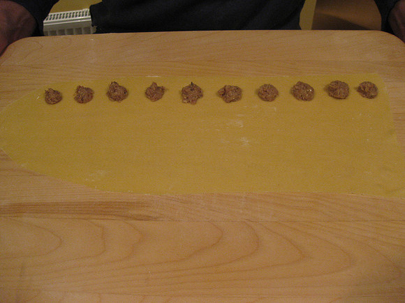 Making the plin (still going strong at midnight)