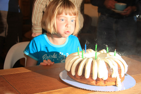Amber Blowing Out the Candles