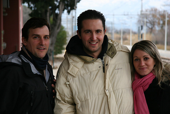 Waiting at the Spello train station