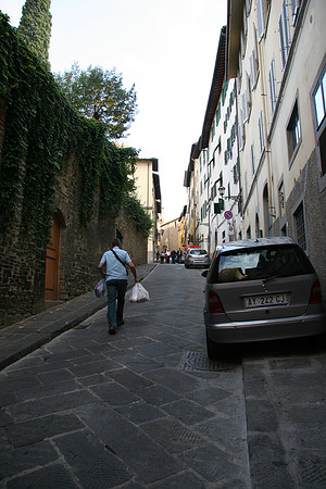 Climbing up the street