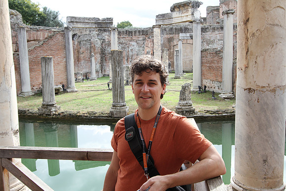 Marc in front of Teatro Marittimo.