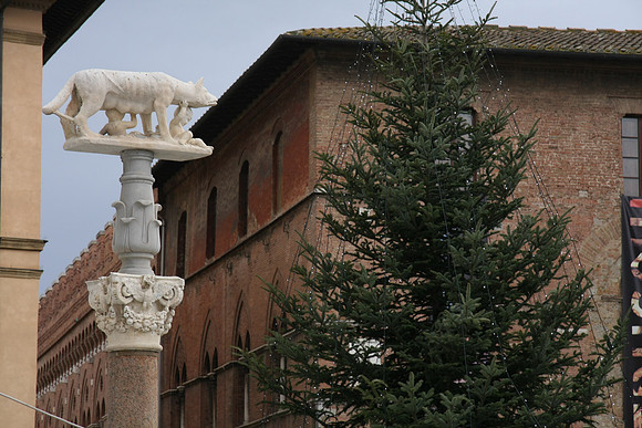 She-wolf and Romulus and Remus - symbology of Siena