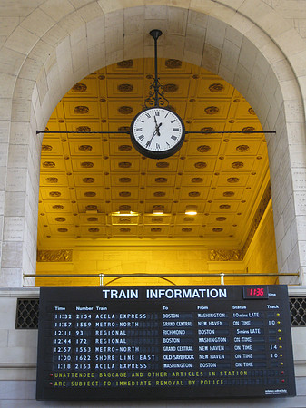 New Haven's Union Station. Waiting for the train to New York City.