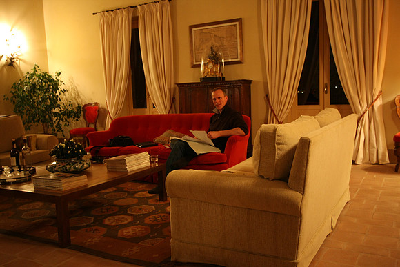 Relaxing in the common room