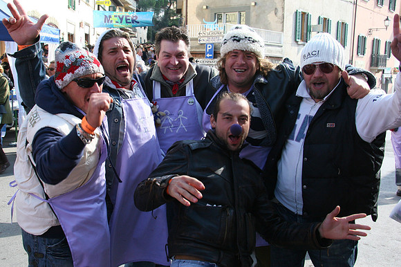Butchers posing for Mark - including diva butcher Cecchini (back center)
