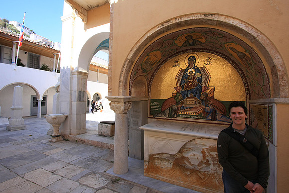 In the monastery in the center of town