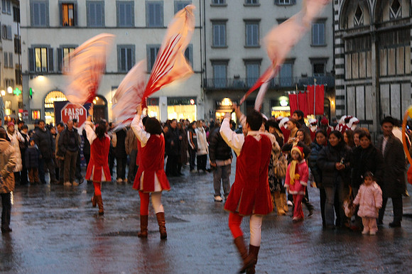 Flag twirlers...
