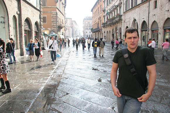This Picture is Not About Me, It's About Those Fab Boots on the Left and La Moda in Italy