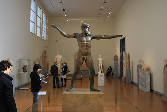 Poseidon of Cape Artemision, bronze, circa 450 BC, discovered in 1928 within a Roman shipwreck
