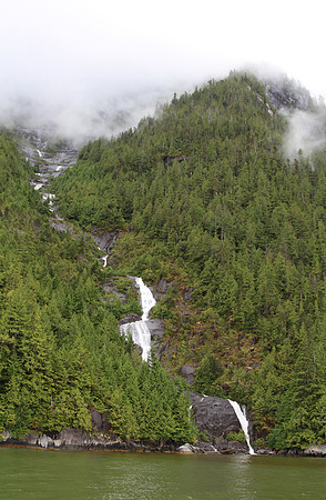 Rain swollen cascades.