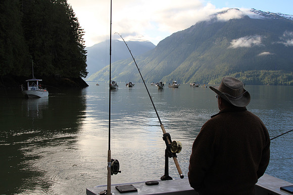 Early morning at the head of Rivers Inlet. No fish landed today.
