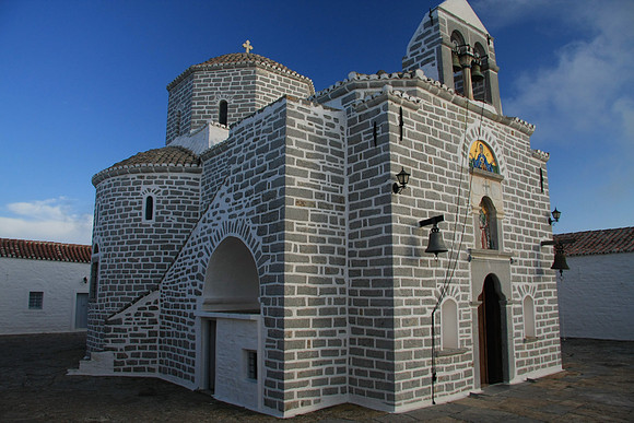 Church looks almost like it is made of cardboard, but it isn't; a typical design