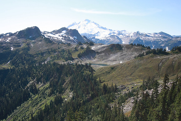 Looking west toward Mt. Baker which is at 10,778 feet.