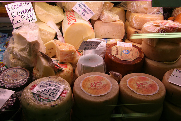 Some Cheeses at the San Lorenzo Market