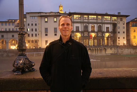 Mark with Uffizi behind