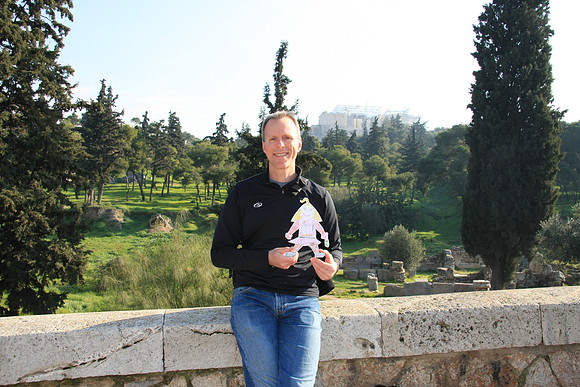 Away from the Acropolis and Starcase Sandy breathes a sigh of relief