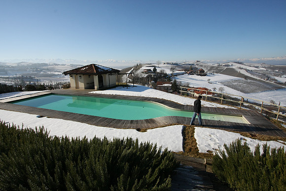 Inspecting the grounds - note for doubters, rosemary in snow