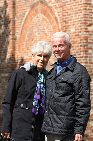 Marianne and Davis in front of Belvedere Tower.