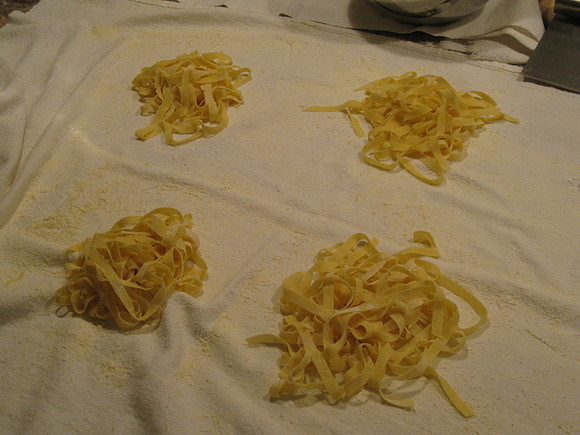 Pasta for Christmas Eve dinner.