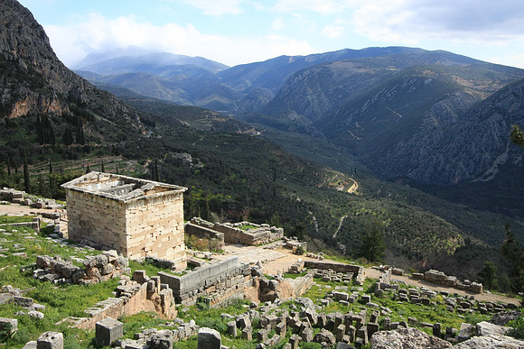 Another view of the Athenian Treasury