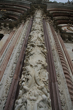 Column on facade