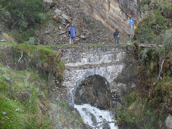 Following an aqueduct.