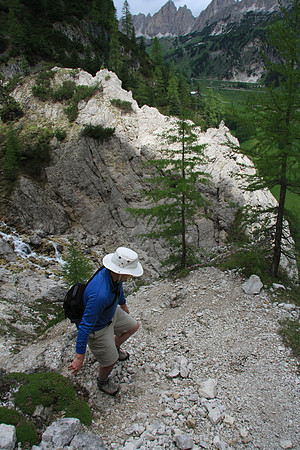 Steep in some parts going up the valley (Val de Mesdi)